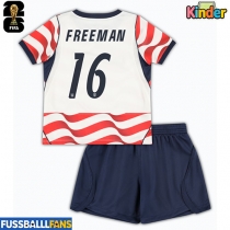 Vereinigte Staaten Alex Freeman #16 Heimtrikotsatz Kinder EM 2024 Kurzarm (+ Kurze Hosen)